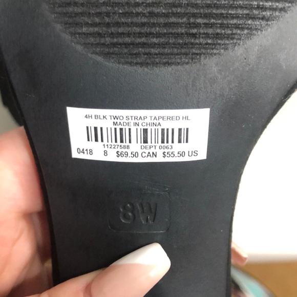 Torrid - Black Faux Suede Ankle Strap Tapered Heel - Picture 4 of 6